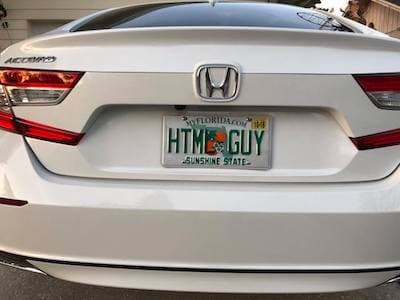 HTMLGuy Florida License Plate