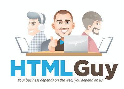 HTMLGuy logo with multiple programmers