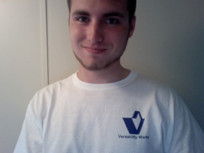 Picture of Shane wearing Versatility Werks t-shirt