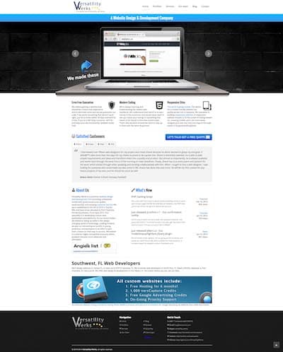 verswerks.com seventh version of the website